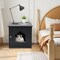 Multi-Function Cat House Nightstand Table with Hidden Litter Box